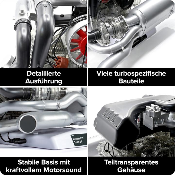 Actual product image Franzis Porsche 911 Turbo engine kit