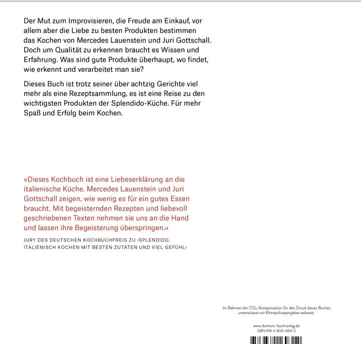 Image du produit Splendido. Italienische Produktkunde und Rezepte (Allemand, Mercedes Benz Benz, Yuri Gottschall, 2023)