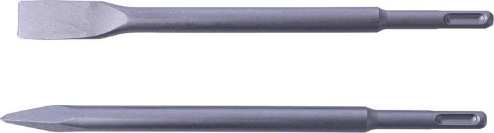 Actual product image Scheppach Chisel set, SDS-Plus, 1 flat chisel, 1 pointed chisel, 250 mm
