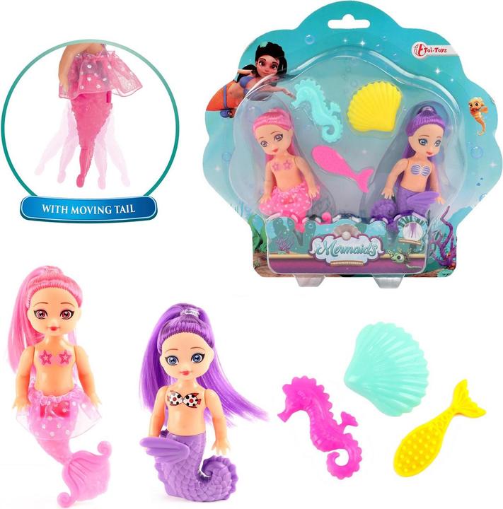 Actual product image Toi-Toys Mermaids Mermaid Doll with Accessories, 12cm