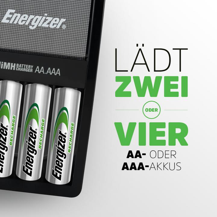Immagine prodotto Energizer Ricarica Maxi (4 pz., AA, 2000 mAh, Batteria + Caricabatterie)