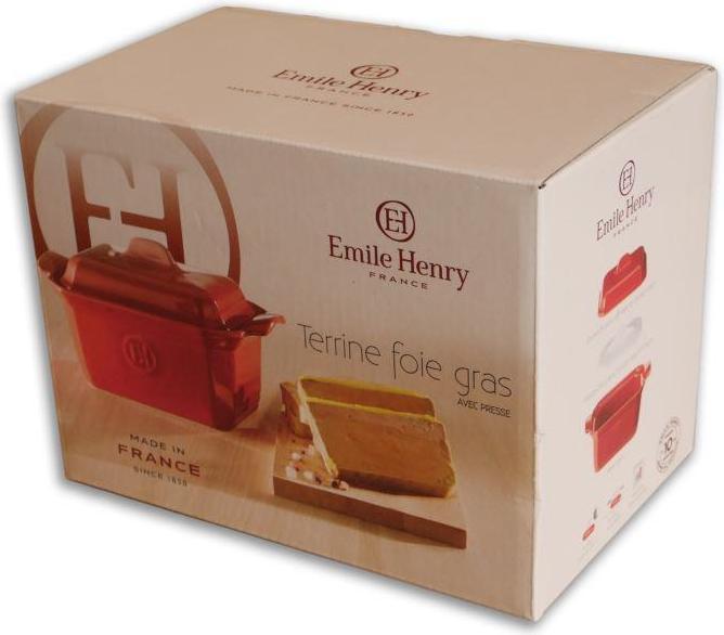Image du produit Emile Henry EH349706 Terrine avec plateau de pression 190x120mm 9706-34 Grand Cru