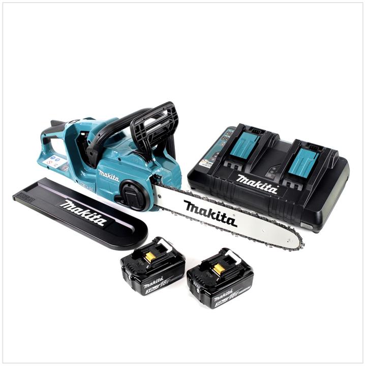 Actual product image Makita DUC 353 PF2 Elettrosega a batteria 36V ( 2x18V ) Brushless / 35 cm + 2x battery 3,0 Ah + (Battery chain saw)