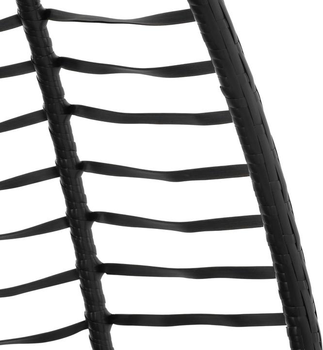 Actual product image Uniprodo Outdoor Hanging Chair with Stand - foldable seat - black/grey - oval (150 kg)