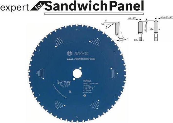 Produktbild Bosch Professional Zubehör Kreissägeblatt Expert for Sandwich Panel, 210 x 30 x 2,4 mm, 36
