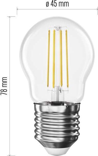 Actual product image Emos LED lamp Filament Mini Globe / E27 / 1.8 W (25 W) / 250 lm / Warm white (E27, 1.80 W, 250 lm, 1 x, D)