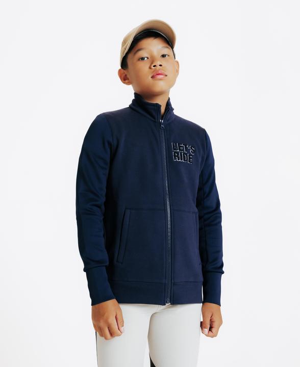 Image du produit Fouganza Sweat zippé équitation enfant 500 Marine (6, 7, 8)