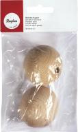 Actual product image Rayher Raw wood balls, drilled through, 50mm ø, 2 pieces