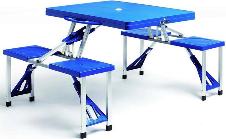Casaria Camping table with 4 Folding chairs