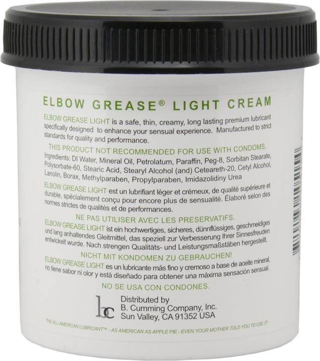 Nährwerte und Zutaten Elbow Grease Leichte Creme Dose 443 ml (113.40 ml)