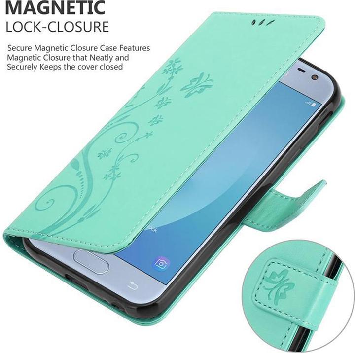 Actual product image Cadorabo Flower Book Cover (Samsung Galaxy J3 (2017))