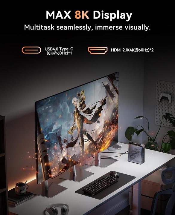 Produktbild AceMagic Mini PC Gaming mit AMD Ryzen (AMD Ryzen 7 8845HS, 32 GB, 1000 GB)