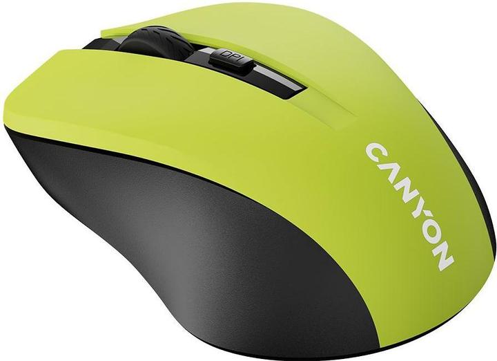 Actual product image Canyon MW-1, Wireless optical mouse USB, 800/1000/1200 dpi, yellow (Wireless)