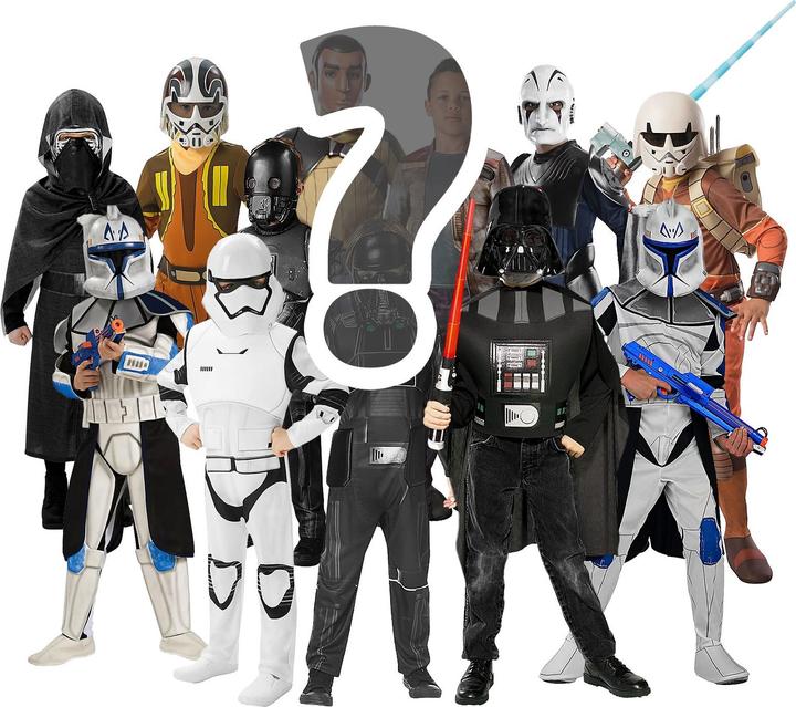 Produktbild Rubies Star Wars Mystery Box für Kinder mit 3 Kostümen (134, 140)
