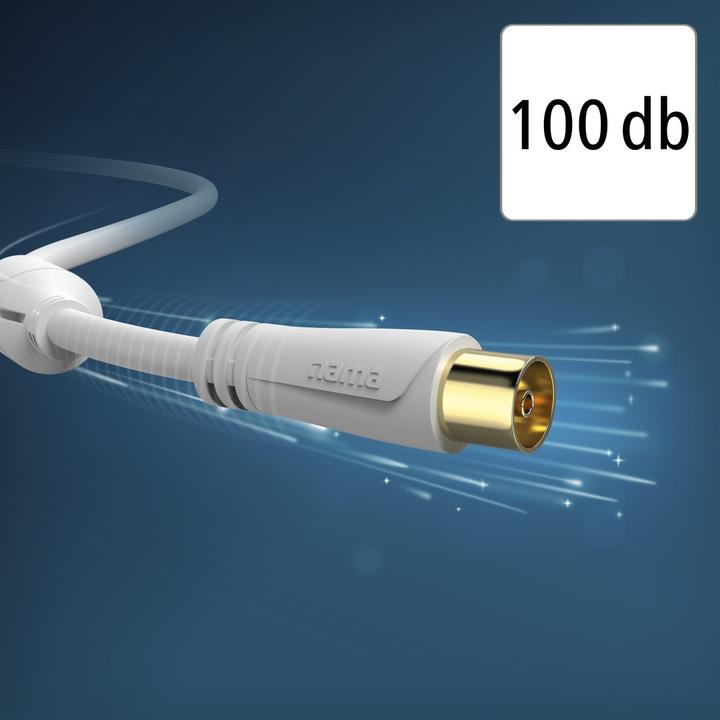 Actual product image Hama Antenna cable, coax male - coax female, gold plated, 3.0 m, 100 dB (100 dB, Antenna cable)