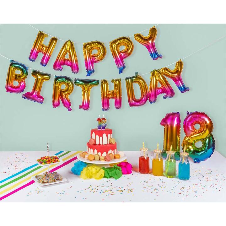 Produktbild Boland Folienballongirlande 'HAPPY BIRTHDAY' 8m (1 x)