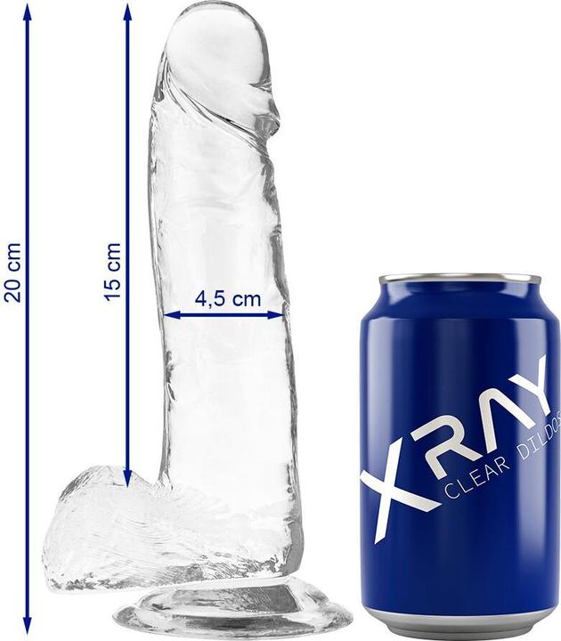 Image du produit X Ray Xray Clear Dildo Realista Transparent 20cm X 4.5cm