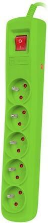 Actual product image Genesis NATEC Bercy 400 1.5m surge protector 5x French sockets green (5 x, CEE 7/3, 1.50 m)