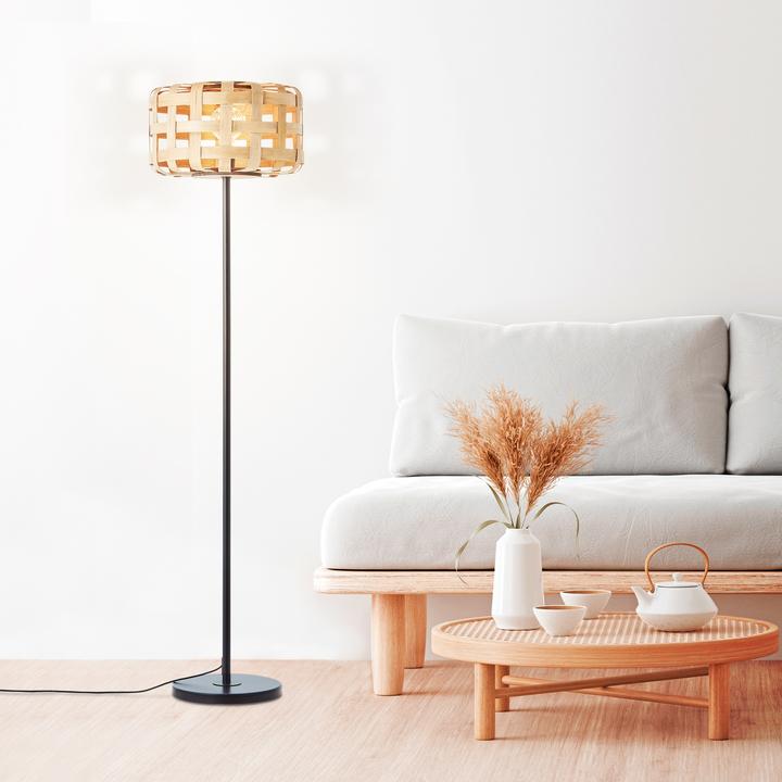 Productafbeelding Brilliant Vloerlamp Woodline E27 max 1x60W - Natuur/Zwart (E27)