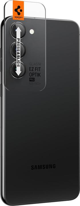 Actual product image Spigen Optics Pro Camera Sam S23/S23+ 2szt./2pcs czarny/black AGL05962 (2 Piece, Samsung Galaxy S23+, Samsung Galaxy S23, Samsung Galaxy S24+)