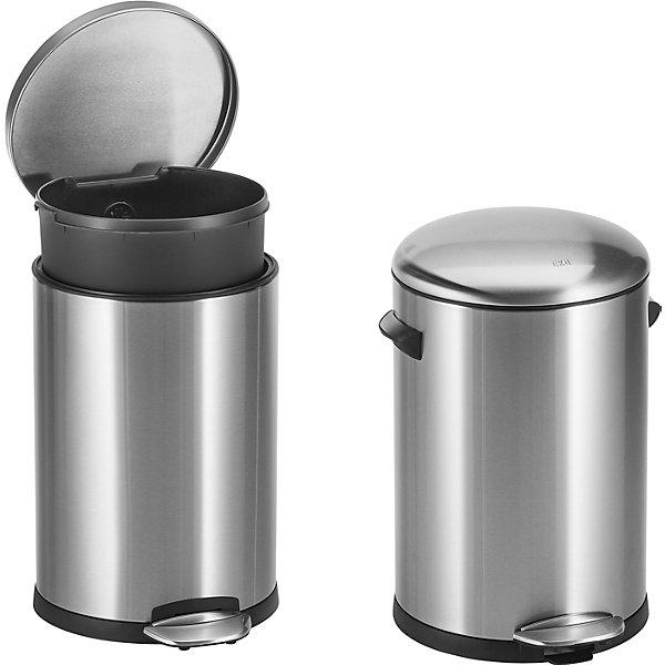 Image du produit kaiserkraft Collecteur de déchets en inox avec pédale et poignées (20 l)