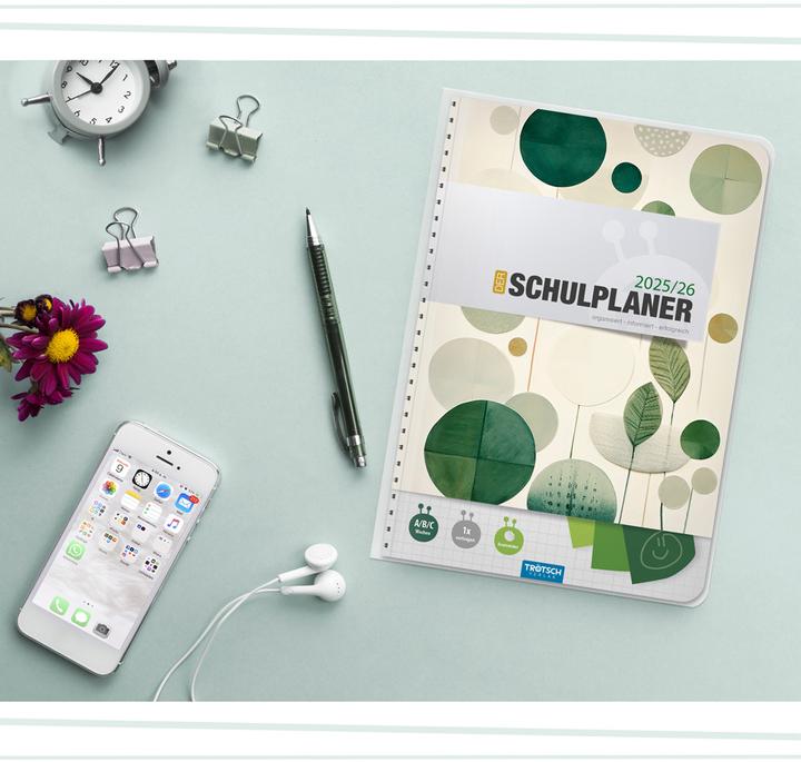 Actual product image Schulplaner Grün 25/26 (A5, German)