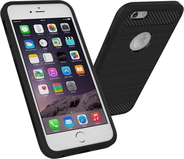 Actual product image Screenguard Apple iPhone 6/6S Case Carbon Brushed Soft TPU (Apple iPhone 6)