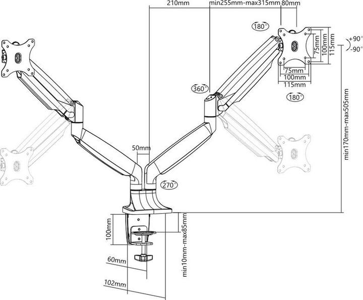 Produktbild Multibrackets M Deskmount (Tisch, 27")
