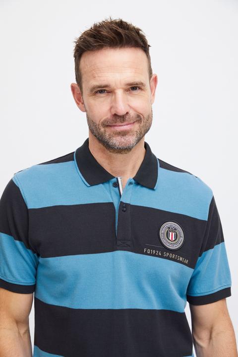 Actual product image FQ1924 FQPeter stripe polo shirt w badge 21900639 (M)