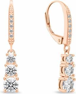 Produktbild Brilio Silver - Luxury gold-plated earrings with clear zircons EA1012Y