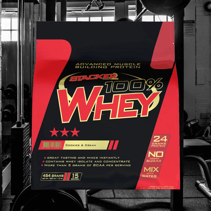 Produktbild Stackers 100% Whey (Cookies & Cream, 454.45 g)