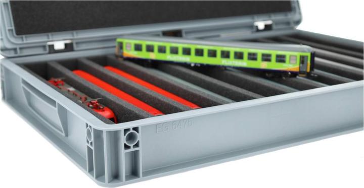 Produktbild Feldherr EB24SET - Eurobehälter für Modelleisenbahnen, Loks und Fahrzeuge - 11 Stege für Spur H0 -