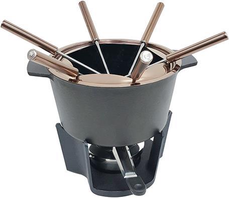 Koenig Service à fondue en fonte (Fondue chinoise, Fondue au fromage)