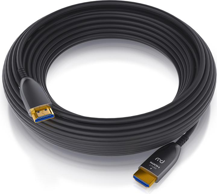 Produktbild Primewire HDMI Kabel 2.0b Glasfaser, Typ A, Ultra HD Glasfaserkabel, 3-fach geschirmt, 4K, 3D, ARC, Ethernet (30 m, HDMI)