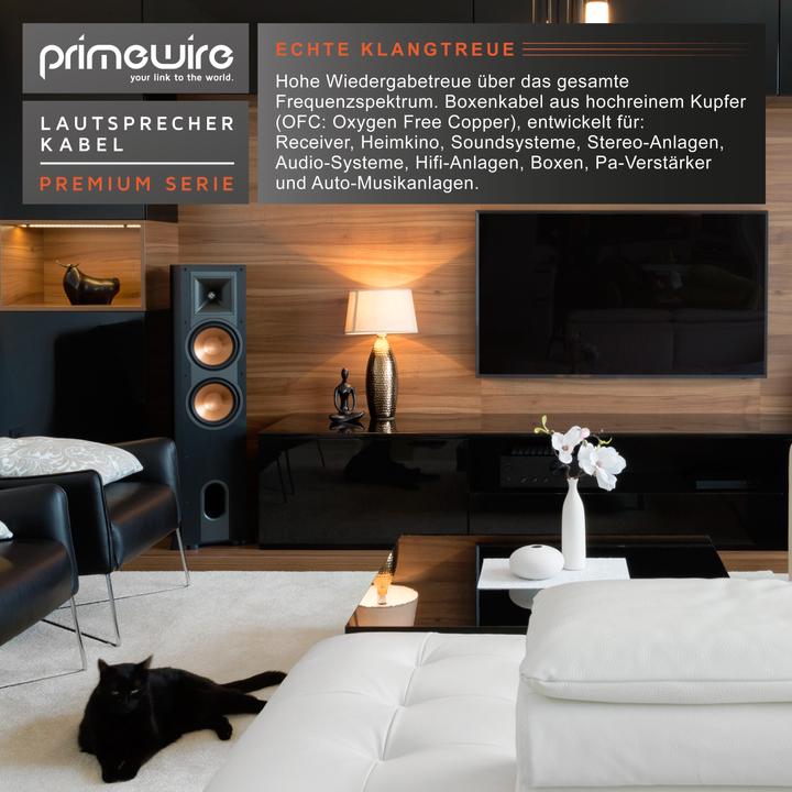 Image du produit Primewire Câble de haut-parleur cuivre OFC 2 x 2,5 mm² câble de haut-parleur, câble audio, câble de (50 m, 2.50 mm²² mm)