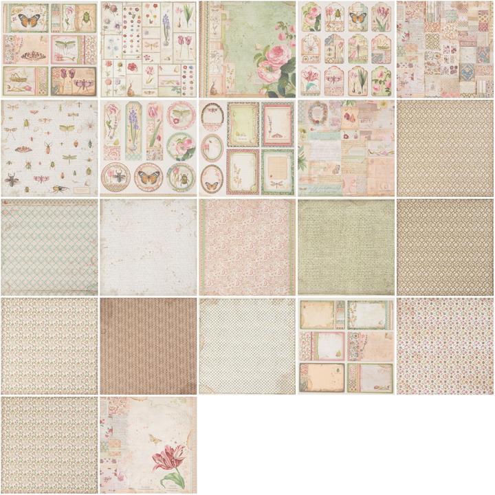 Immagine prodotto Stamperia Blocco scrapbook "Primavera botanica", 10 fogli, 30,5x30,5cm (190 g/m², 10 x)