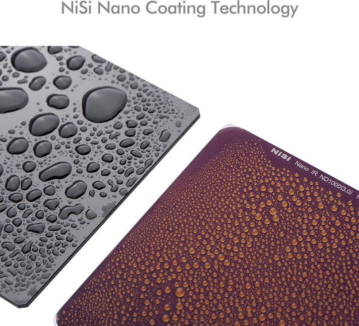 Image du produit Nisi Nano IR ND1000 (3.0) 100x100mm 10 Stop (100 mm, Filtre gris neutre, 100 mm)