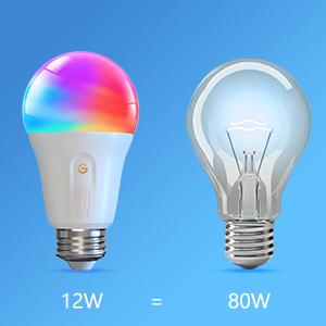 Actual product image Govee Smart Light Bulb (E27, 9 W, 1200 lm, 1 x, F)