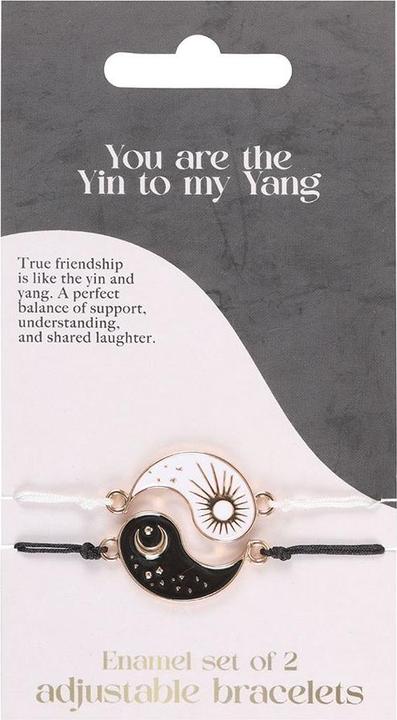 Produktbild Something Different Yin und Yang ArmbandAnhänger 2erPack Edelstahl (1.20 cm, 100% synthetisches Material)