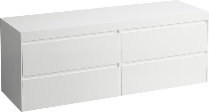 Actual product image Laufen Lani washbasin top white matt incl. vanity unit, without cutout, 1570x495x580mm, H404590112