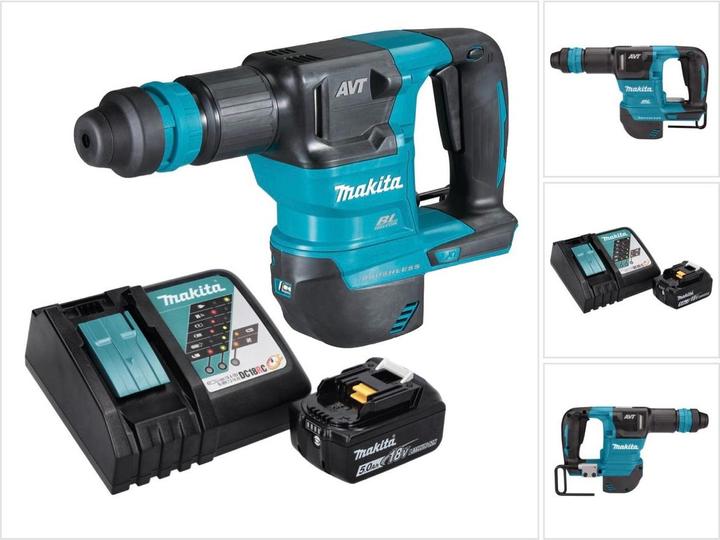 Produktbild Makita DHK 180 RT1 Akku Meisselhammer 18 V 3,1 J SDS Plus Brushless + 1x Akku 5,0 Ah + Ladegerät (Akkubetrieb, 18 V)