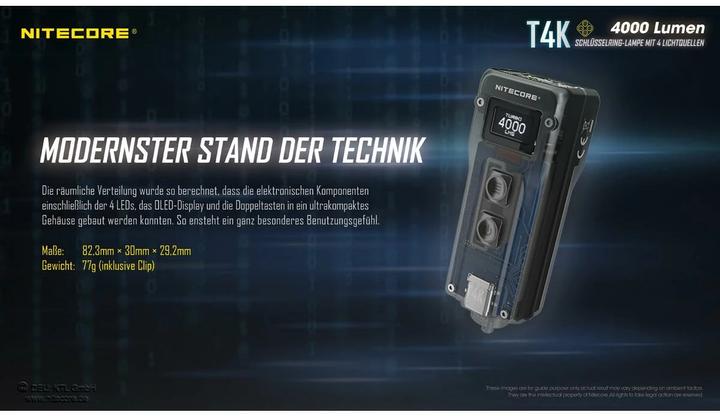 Immagine prodotto Nitecore T4K - 4000 lumen (8.20 cm, 4000 lm)