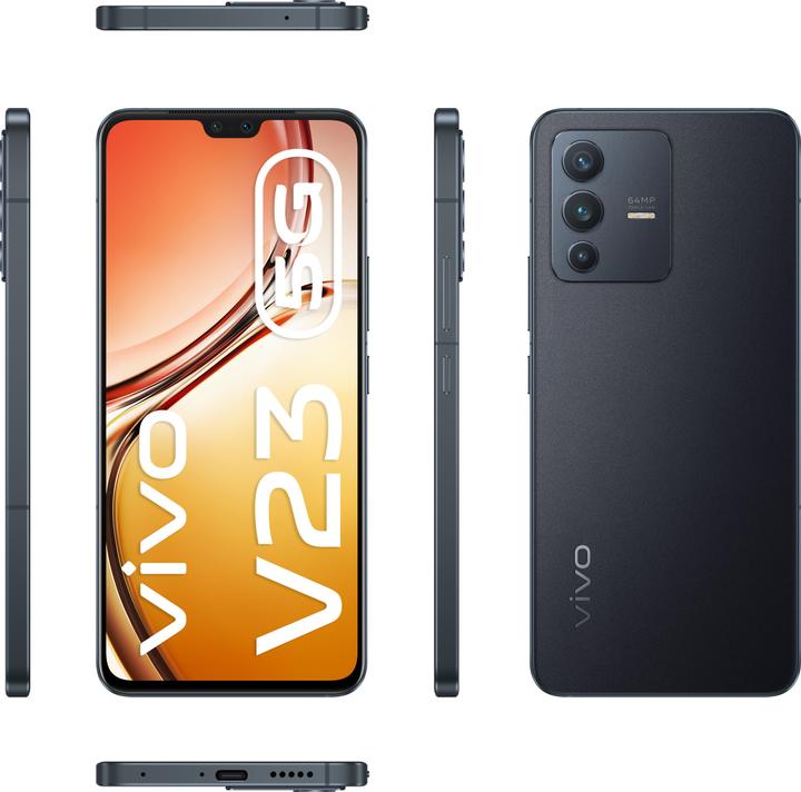 Produktbild Vivo V23 5G (256 GB, Stardust Black, 6.40", Dual SIM, 64 Mpx, 5G)