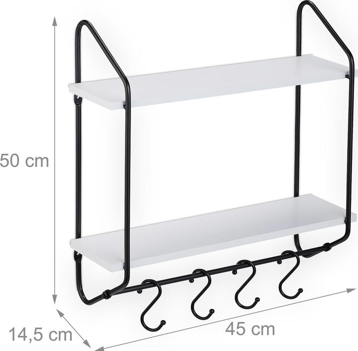 Image du produit Relaxdays Étagère murale (45 x 14.5 x 50 cm)