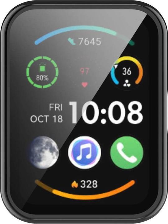 Productafbeelding Cover-Discount OPPO Watch Free - Beschermhoes met kogelvrij glas zwart