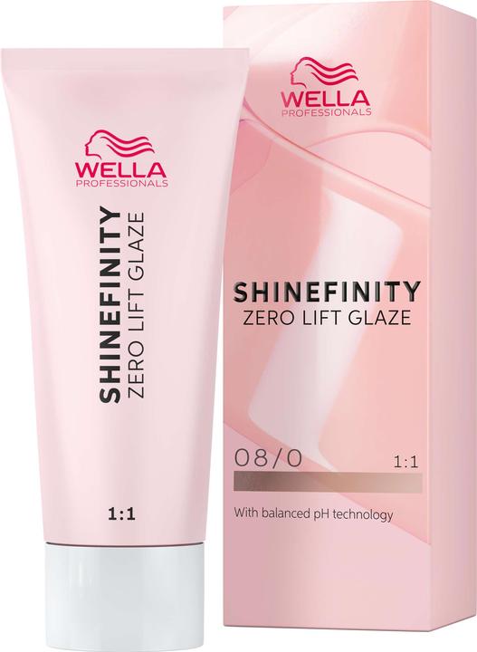 Produktbild Wella Shine Finity 08/0 Hellblond natur 60 ml (08, 0 - Natural Latte)