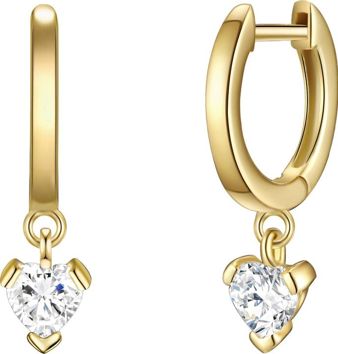 Produktbild Glanzstücke München Damen Herz Sterling Silber Zirkonia gelbgold - 15762 (Sterling Silber)