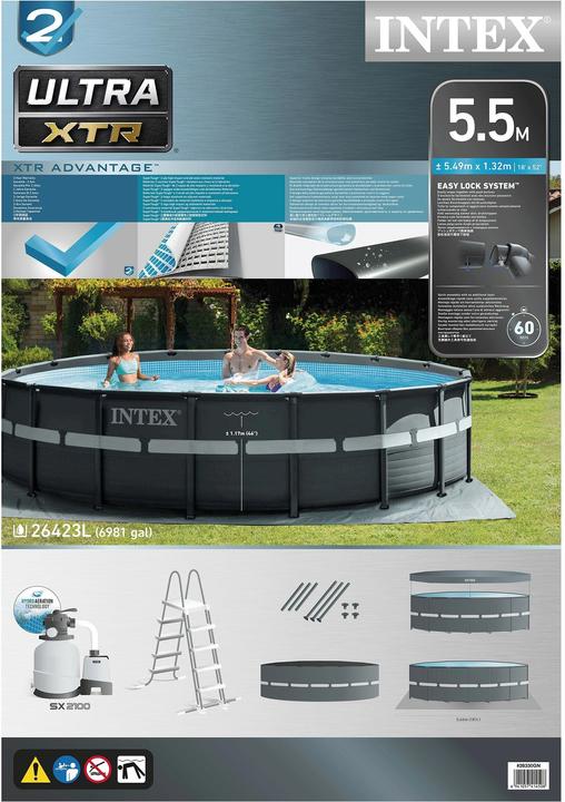 Immagine prodotto Intex Pool Ultra XTR Frame Set 549 x 132 cm (Ø 549 x 132 cm)
