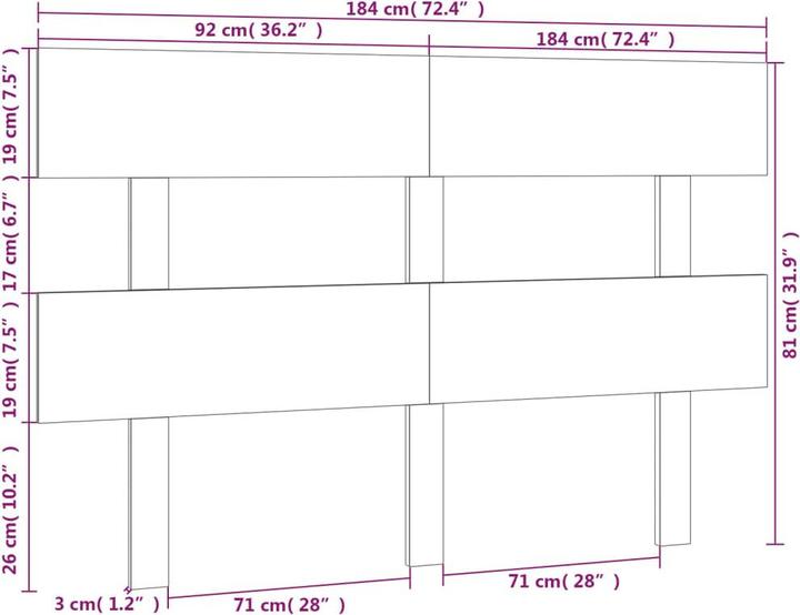 Actual product image VidaXL Lashonda (184 x 3 x 81 cm)