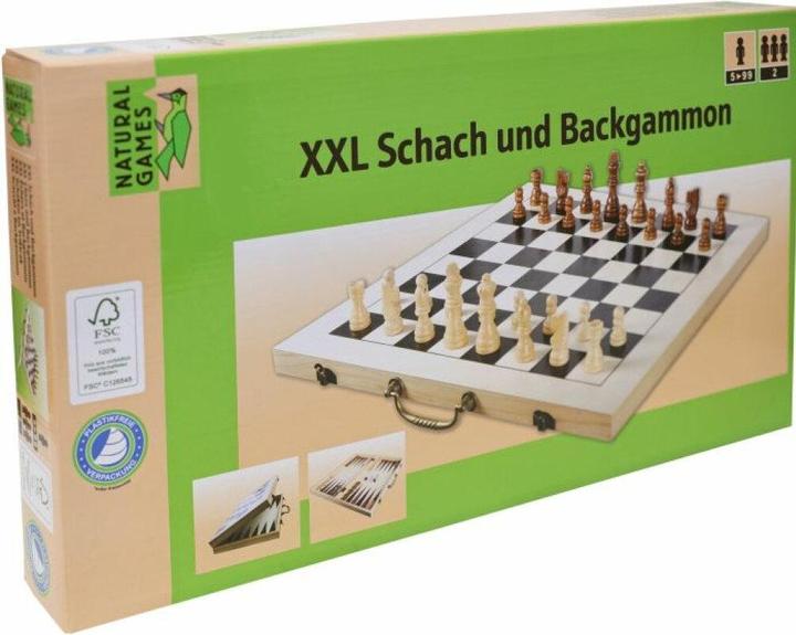 Actual product image Natural games NG XXL Chess and Backgammon